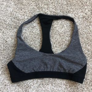 Black and grey Lululemon sports bra
